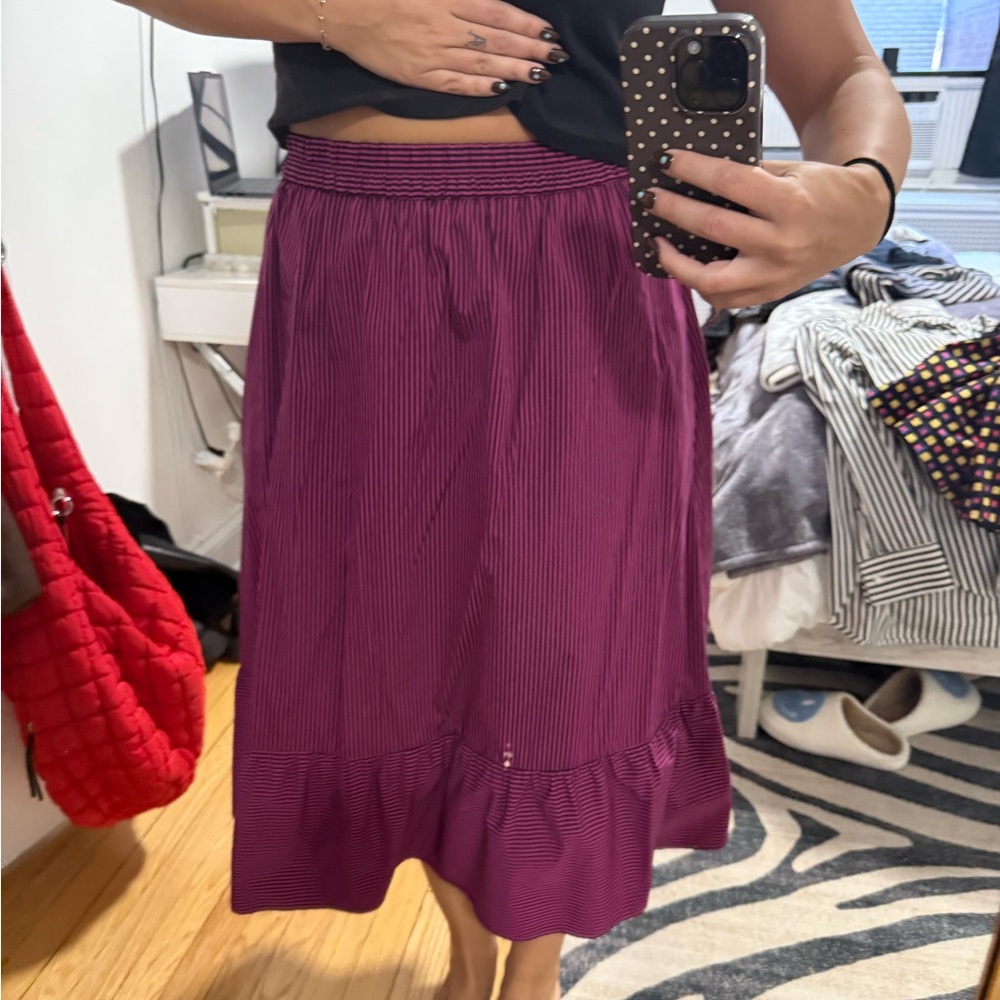 Albrander Elegant Purple Midi Skirt